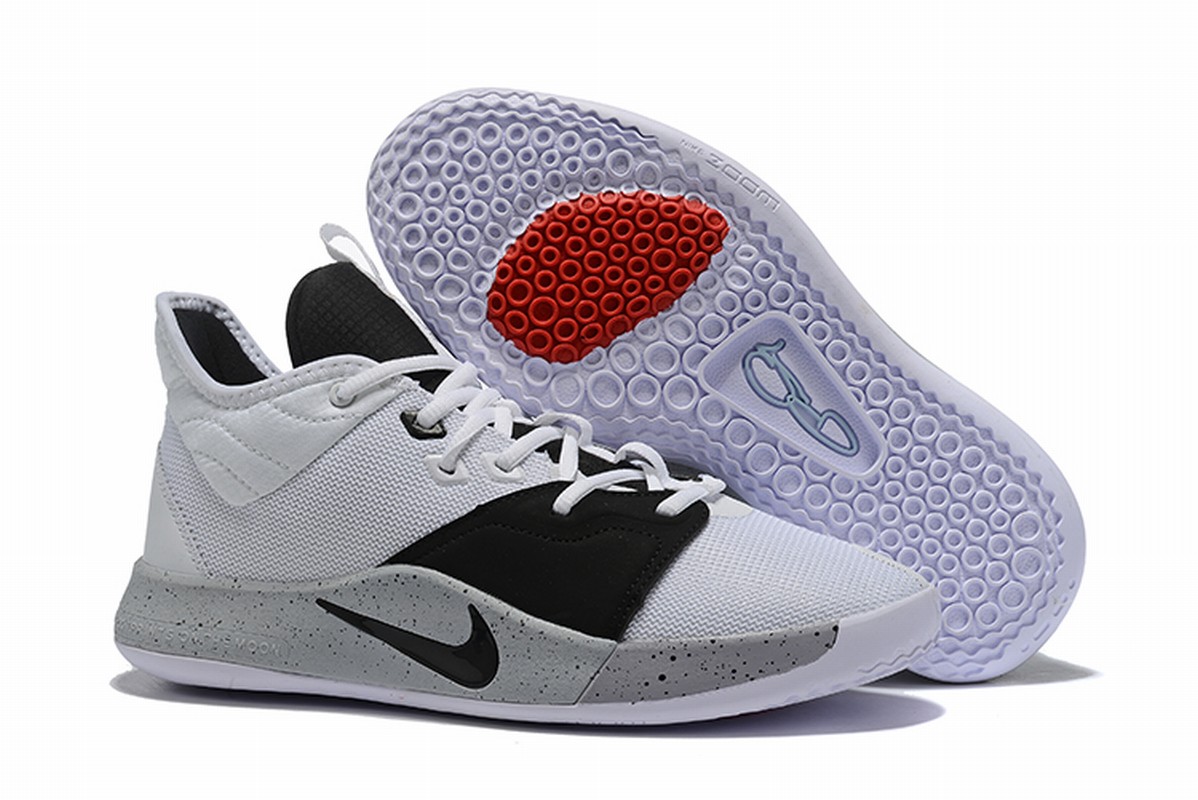 Nike PG 3 Men Shoes White Grey Black